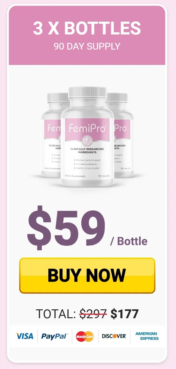 FemiPro popular pack at $59 ( 3 Bottle)